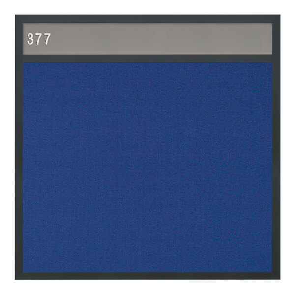 A blue square board with black border.