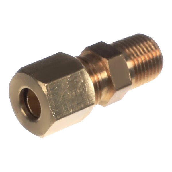 An Accutemp brass threaded male connector.