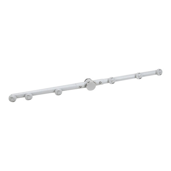 A white plastic bar with round knobs on the ends.