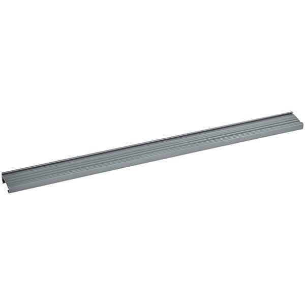 A long metal rectangular bar with a gray finish.