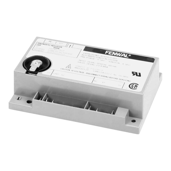 A grey rectangular Frymaster electronic module with white text.