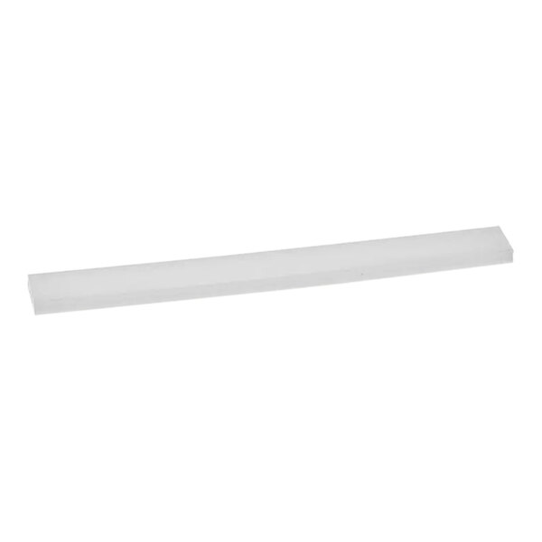 A white rectangular door guide with a black handle.