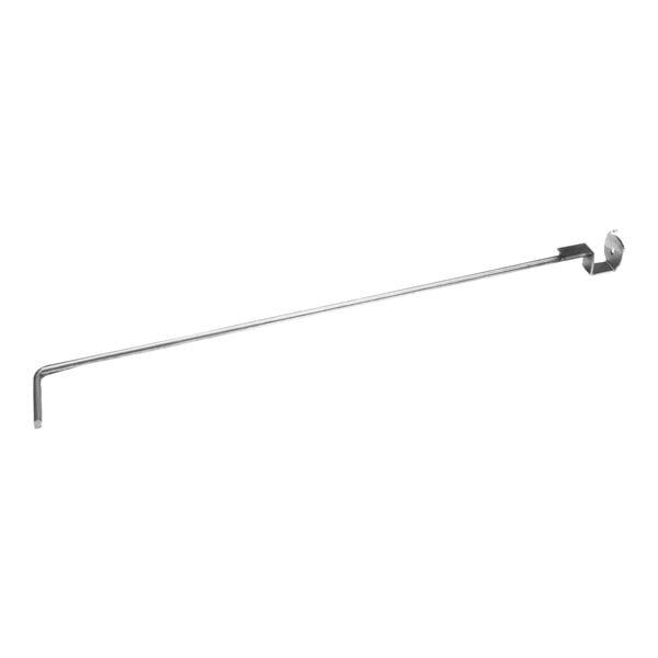 A long thin metal rod with a hook on one end.