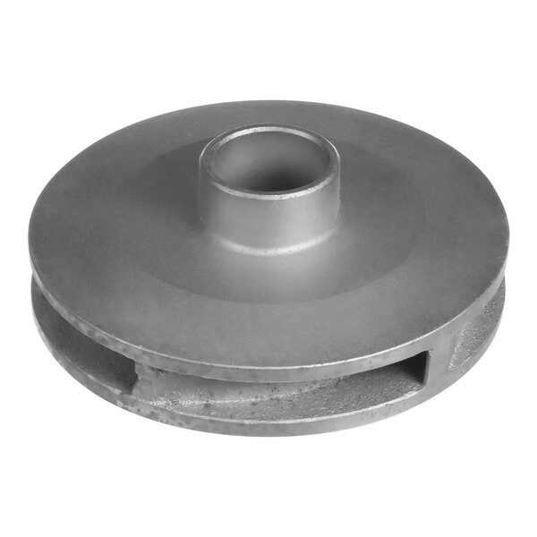 A grey metal CMA Dishmachines impeller with a hole in the center.