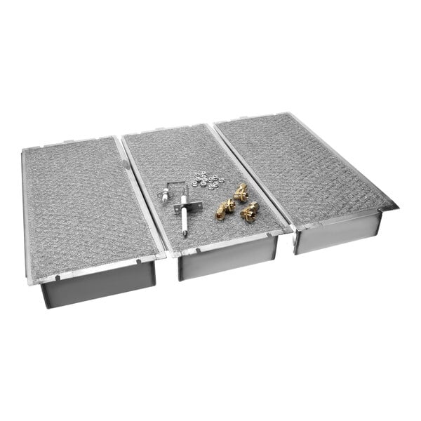 An Accutemp metal burner kit with screws and nuts.