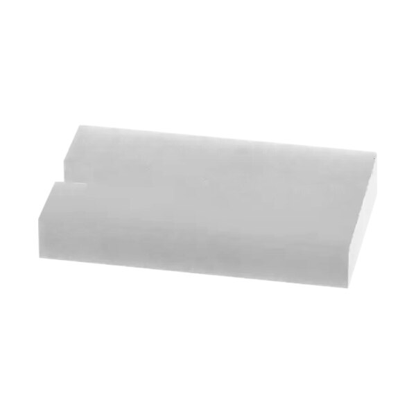 A white rectangular plastic bar guide.