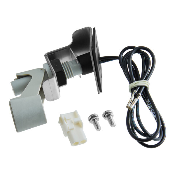 A Moffat 241890 float switch kit for HP10T, including a float switch, wiring, connector, and mounting screws.