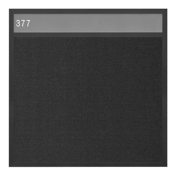 A black square United Visual Products board with white felt and a black frame.