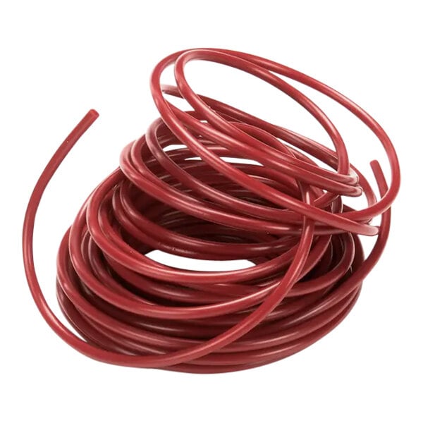 A red rubber CMA Dishmachines chem tubing coil.