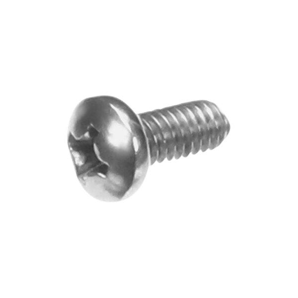 A close-up of a CMA Dishmachines 8-32 X 3/8 panhead screw.