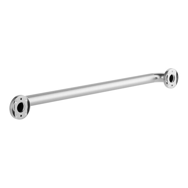 A long metal Lavex grab bar with peened grip and a satin finish.