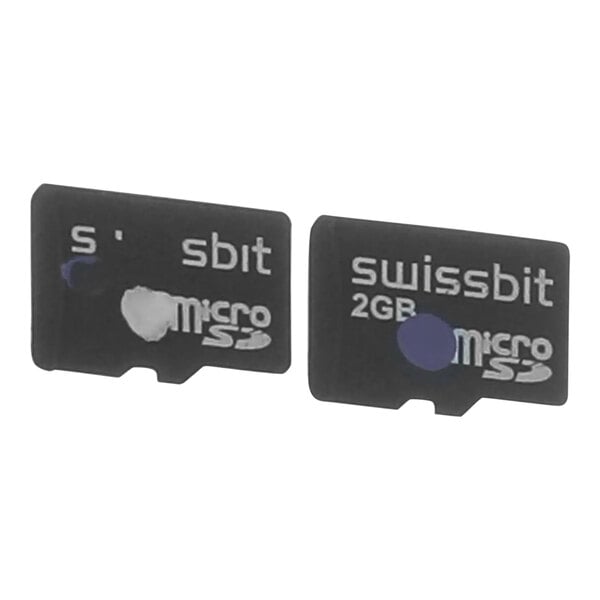 Two Frymaster memory cards with the word "Swissit" on them.