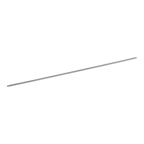 A long thin metal rod with a white background.