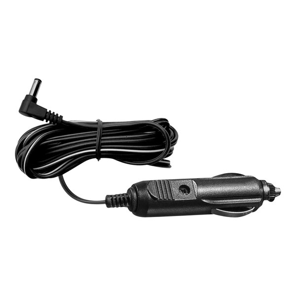 A black Midland car charger with a cord.