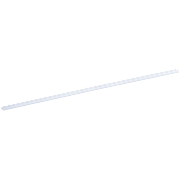 A long clear plastic tube with a white tip.