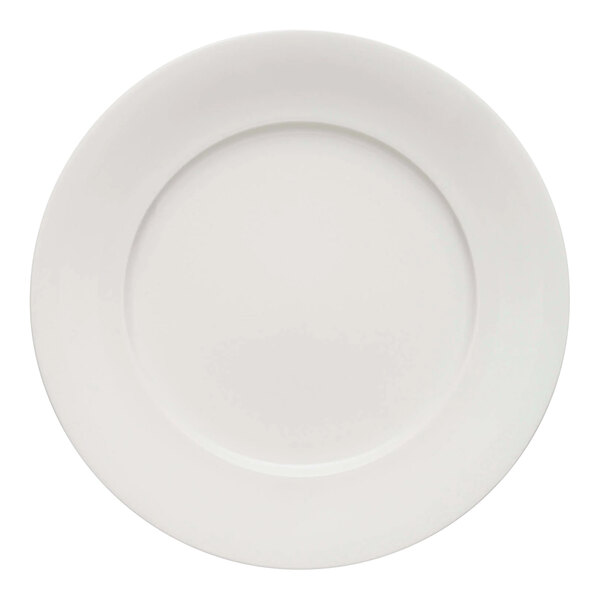 A Schonwald Delight white porcelain plate with a white rim.