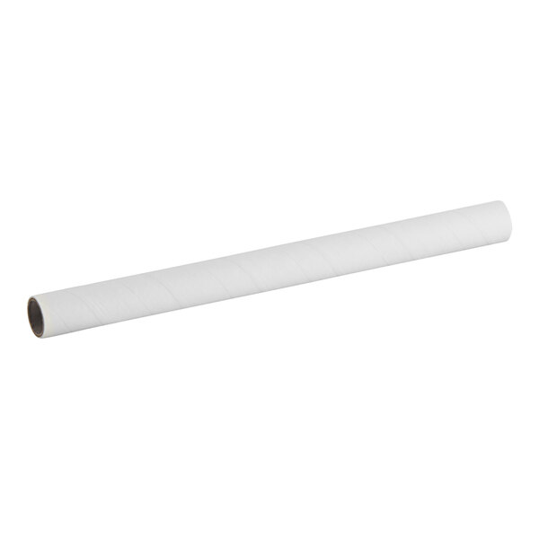 A white roll of paperboard with a long tube inside.