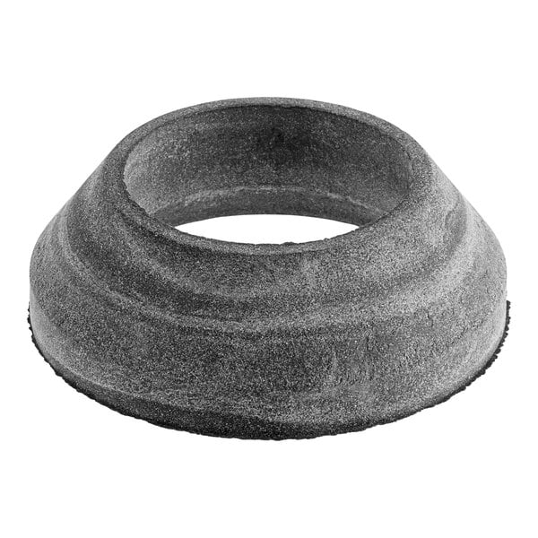 A black round rubber gasket with a hole in the center.