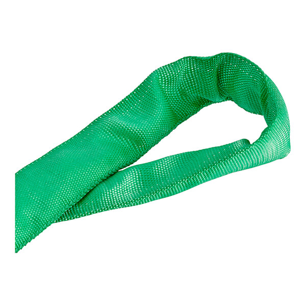 A green Lift-All Tuflex polyester roundsling.