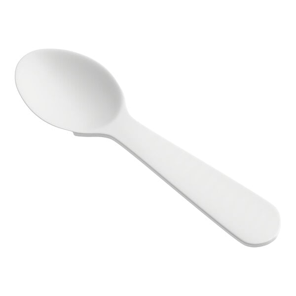 Choice 3" White Plastic Tasting Spoon - 3,000/Case