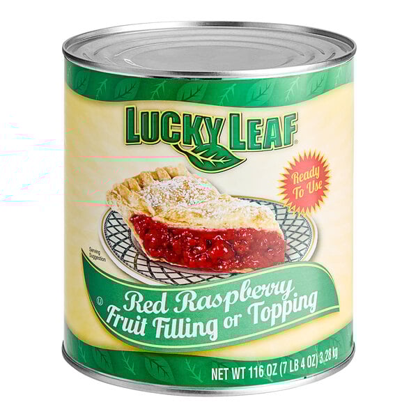 Lucky leaf red raspberry pie filling 10 can