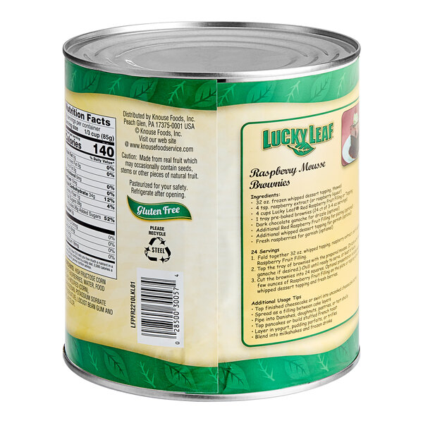 Lucky leaf red raspberry pie filling 10 can