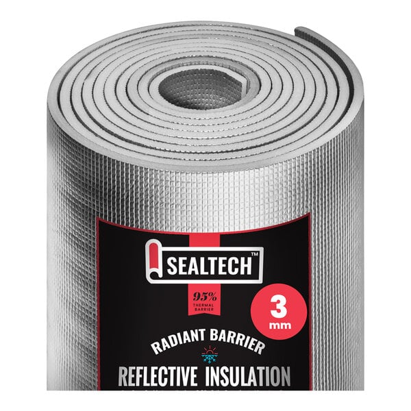 A roll of SealTech reflective insulation material.