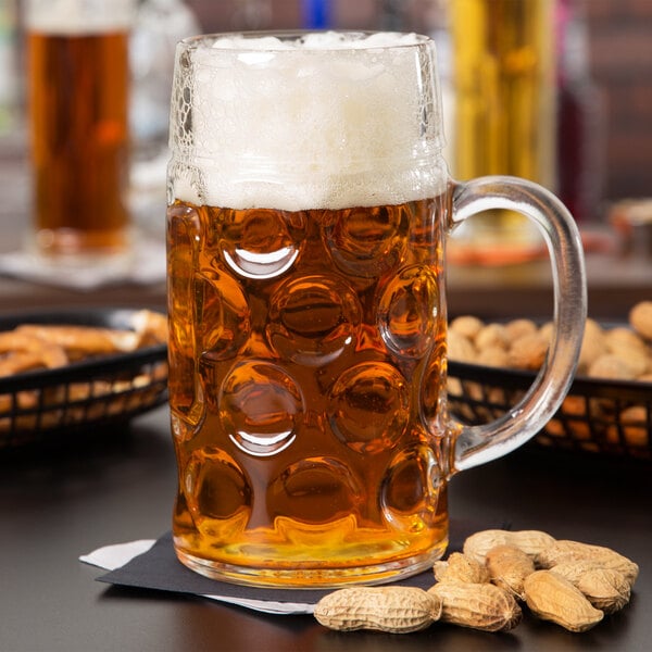 34 OZ Beer Mugs,Heavy Large Beer Glasses with Handle,Classic Beer Mug  glasses,Style Extra Large Glass Beer Stein Super Mug