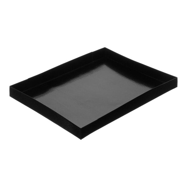 A black rectangular cooking basket with a handle.