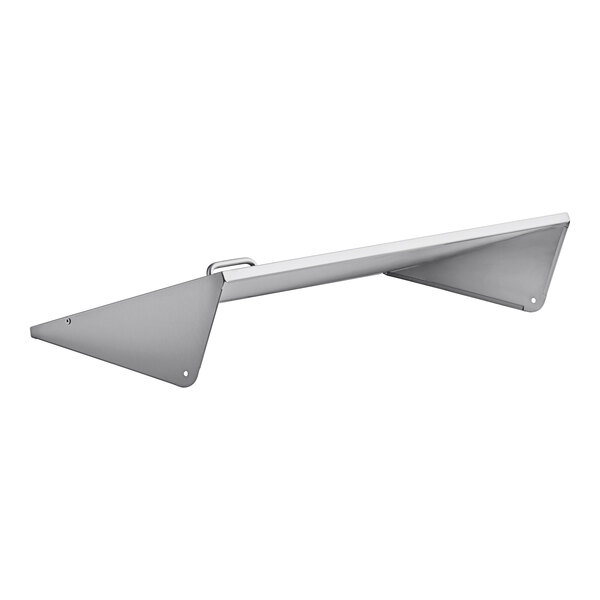 A silver metal lid with a metal handle.