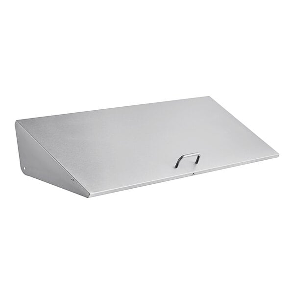 A white rectangular metal lid with a metal handle for an Avantco SS-PT-60-10 series.