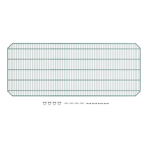 A Metroseal green wire shelf.