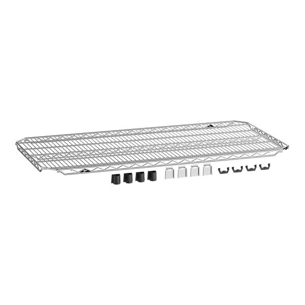 A chrome Metro Super Erecta wire shelf.