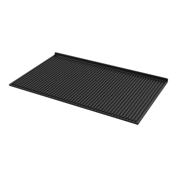 A black Borray meat shelf liner with a black stripe.