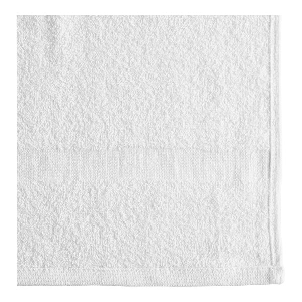 A close-up of a blue striped Oxford pool and gym towel.