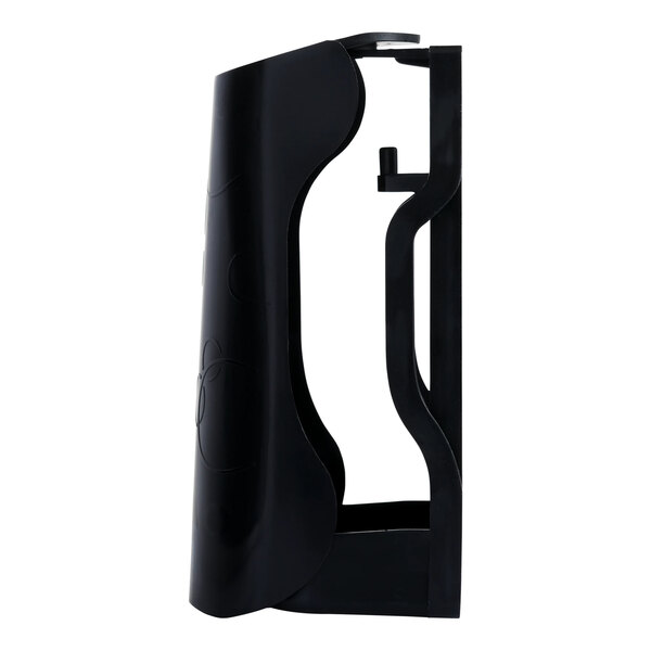A black passive air freshener cabinet designed to hold and dispense air freshener cartridges.