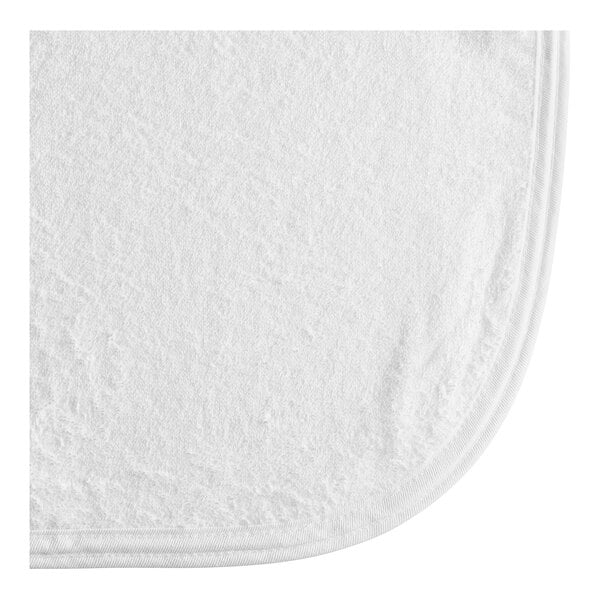 A white lounge chair cover with a white edge.