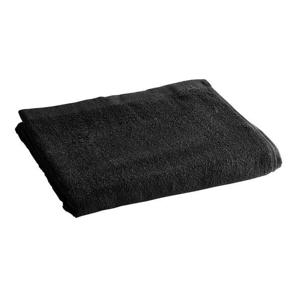 An Oxford Premium black pool towel.