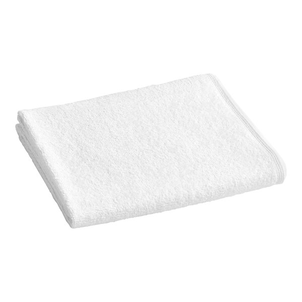 An Oxford white velour hand towel.