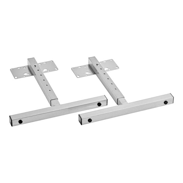 Avantco 177APSWTLEG Adjustable 10"-16" Stainless Steel T-Style Legs for Strip Warmers - 2/Set