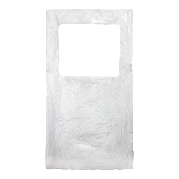A white scented sanitary napkin receptacle bag.