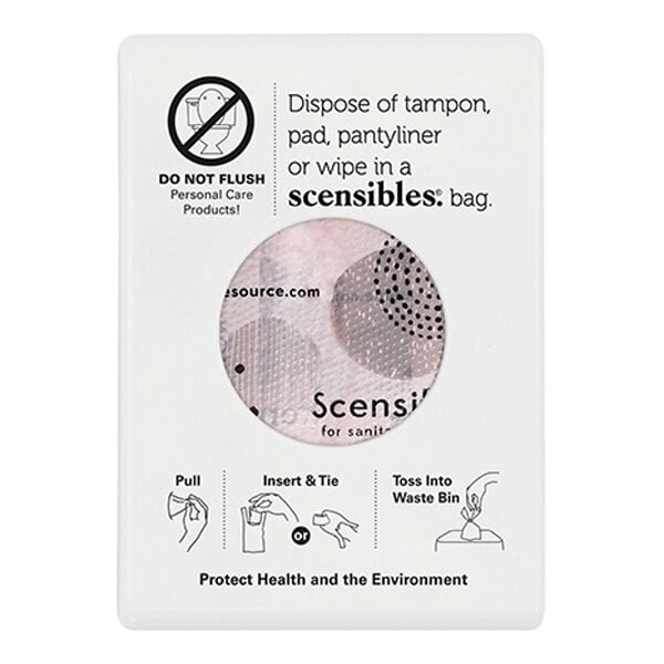 Hospeco Scensibles SDW White ABS Surface-Mounted Sanitary Disposal Bag Dispenser