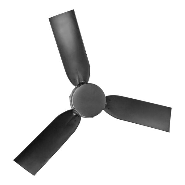 A black rectangular Portacool fan blade assembly with four blades.