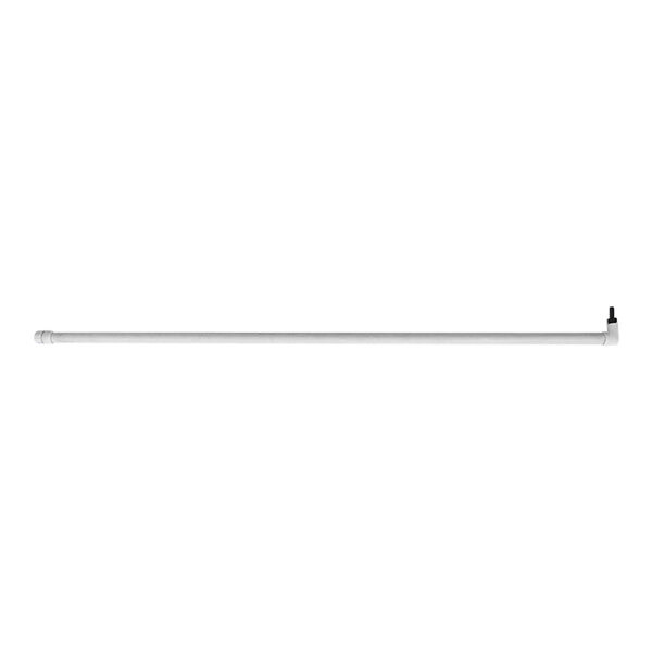 A white Portacool spray bar with a black screw.