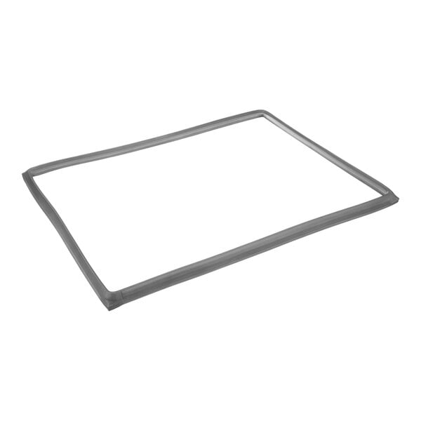 A rectangular metal frame with a white background.