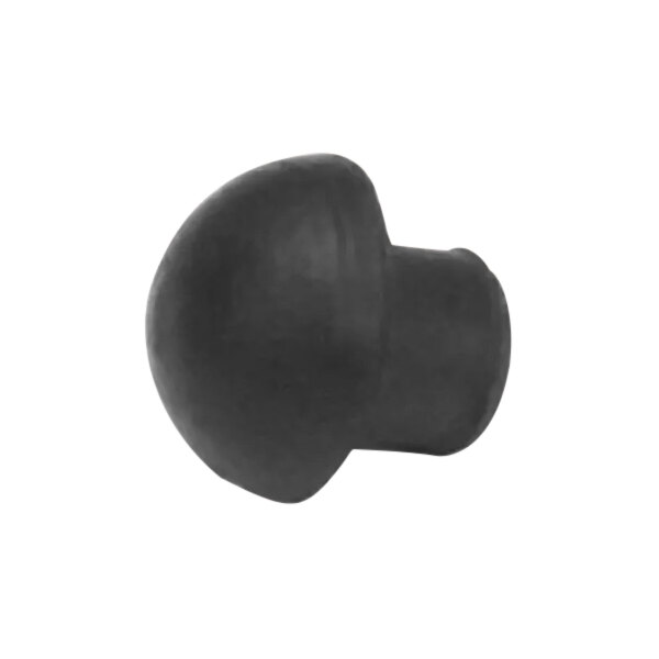 A black round silicone rubber leg for an American Range.