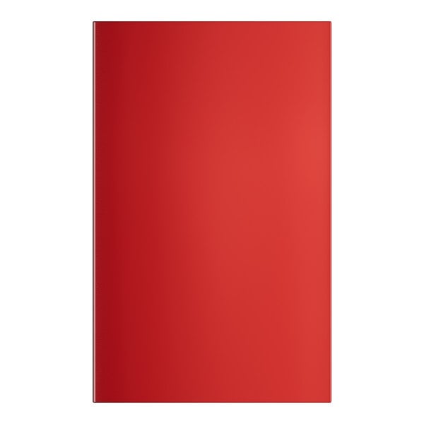 A red rectangular Lancaster Table & Seating outdoor table with a white border.