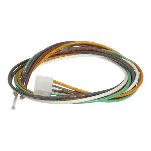 A close-up of an American Range 5-pin connector with several colored wires.