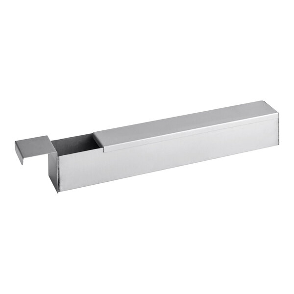 An American Range grease can, a silver rectangular metal box with a lid.