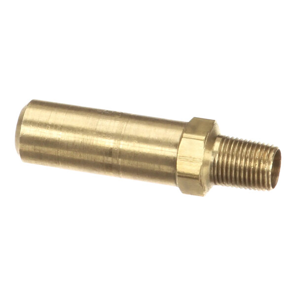 A brass American Range orifice hood with a threaded end.